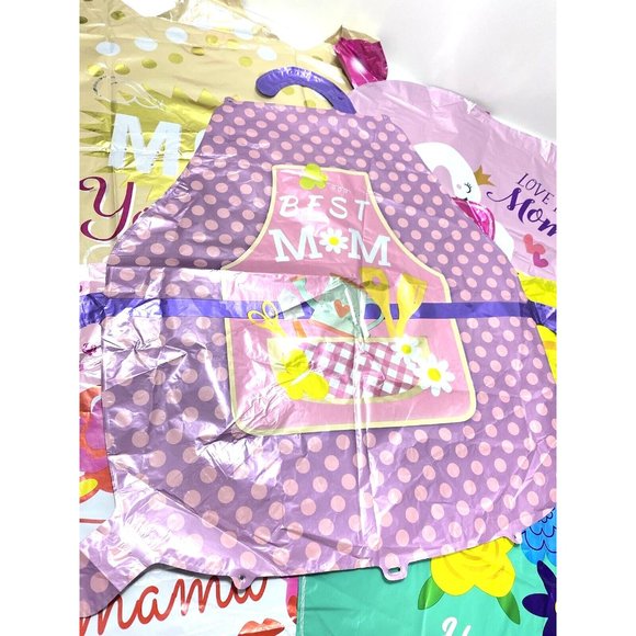 Happy Mothers Day Foil Balloons Cute Party Balloons, Pink Colourfu, 7pc Set New - Picture 2 of 12